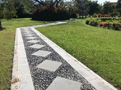 07A The pathway from the pagoda features white and black pebbles from China in the Chinese Garden Royal Botanical Hope Gardens Kingston Jamaica